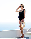 Cache Coeur Bloom, One Piece Maternity Bathing Suit with Fixed Pads - Black Swimsuits