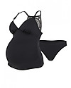 Cache Coeur Maori Ethnic Maternity Tankini Swimsuit - Black Bikinis And Tankinis
