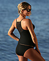 Cache Coeur Maori Ethnic Maternity Tankini Swimsuit - Black Bikinis And Tankinis