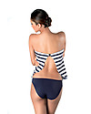 Cache Coeur Marina, Maternity Tankini Swimsuit - Blue and White stripes Swimsuits