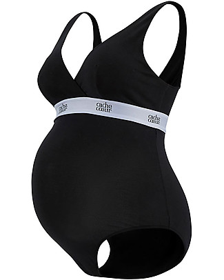 Cache Coeur Maternity and Nursing Body - Black - Natural Tencel - Soft and Breathable Shapewear