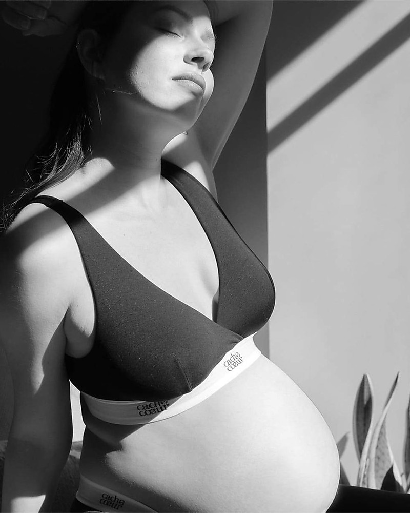 Cache Coeur Maternity and Nursing Bra - Black - Natural Tencel