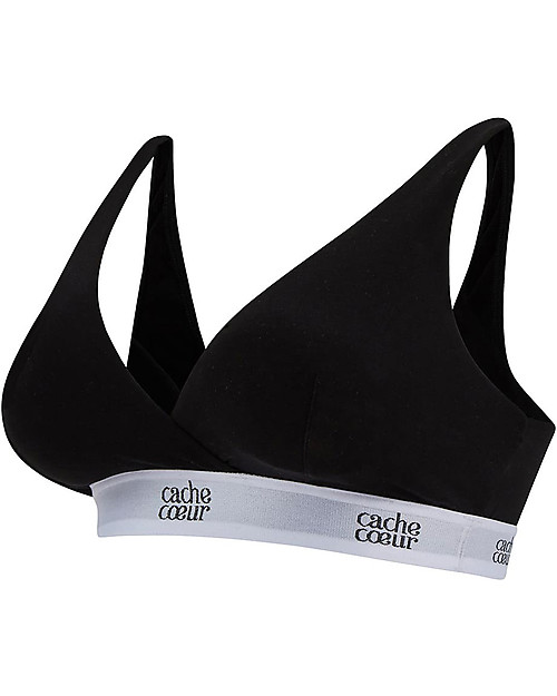 Cache Coeur Maternity and Nursing Bra - Black - Natural Tencel - Soft and Breathable Nursing Bras