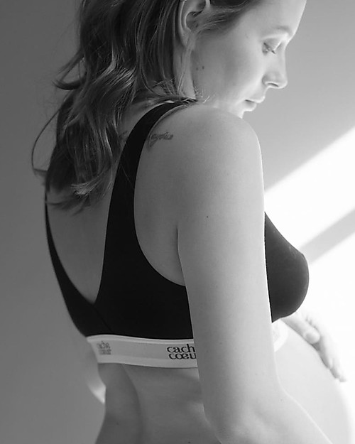 Cache Coeur Maternity and Nursing Bra - Black - Natural Tencel - Soft and Breathable Nursing Bras