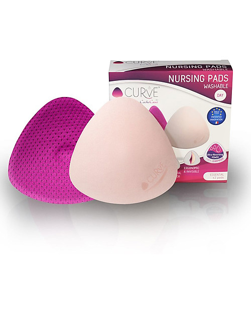 Cache Coeur Nursing Pads Curve Essential Day, 1 Pair Flow 60 ml - Patented and Oeko-tex certified! Breast Pads