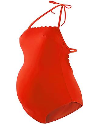 Cache Coeur One Piece Maternity Bathing Suit Kyoto - Orange - UPF 50+ UV - Oeko-Tex Certified Swimsuits