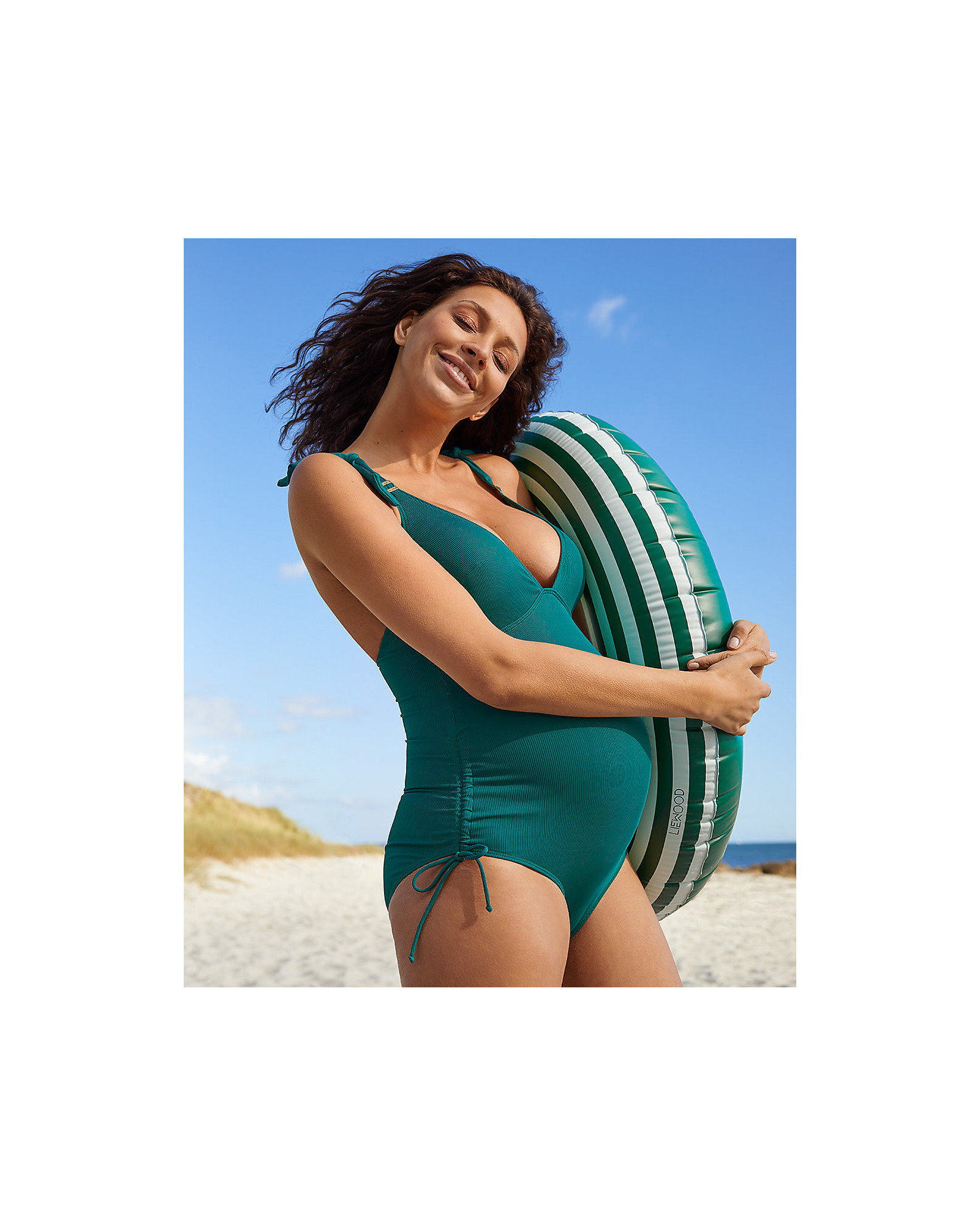 Cache Coeur One Piece Padded Maternity Swimsuit Maldives - Cumin - UPF 50+  UV - Oeko-Tex Certified unisex (bambini)