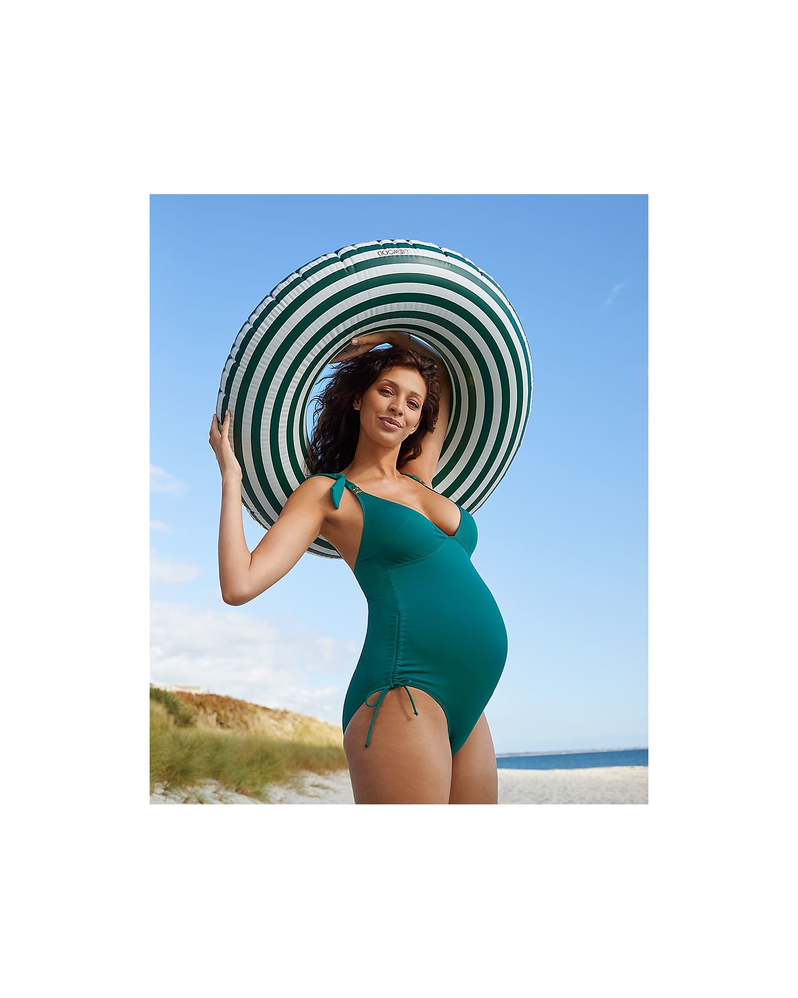 Cache Coeur One Piece Maternity Swimsuit Porto Vecchio - Green - UPF 50+ UV  - Oeko-Tex Certified unisex (bambini)