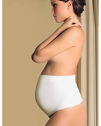 Cache Coeur Organic Pregnancy Belt - Organic Cotton - White - Comfortable and Seamless Support Belts