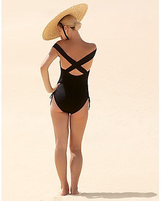 Cache Coeur Toscane, One Piece Maternity Bathing Suit - Black Swimsuits