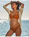 Cache Coeur Two-pieces Padded Maternity Swimsuit Maldives - Cumin - UPF 50+ UV - Oeko-Tex Certified Bikinis And Tankinis