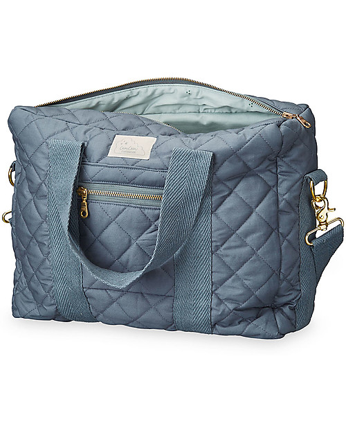 Camcam Copenhagen Nursing Bag, Charcoal - Water Repellent Organic Cotton Diaper Changing Bags