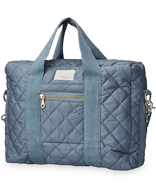 Camcam Copenhagen Nursing Bag, Charcoal - Water Repellent Organic Cotton Diaper Changing Bags
