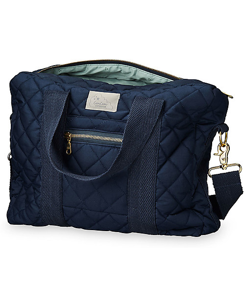 Camcam Copenhagen Nursing Bag, Navy - Water Repellent Organic Cotton Diaper Changing Bags