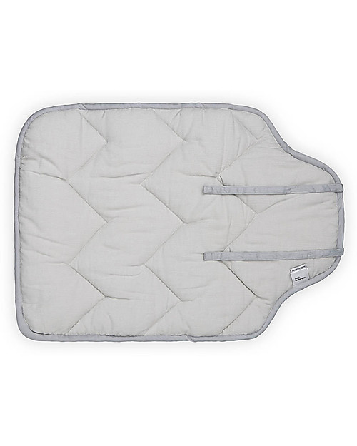 Camcam Copenhagen Quilted Changing Mat, 45 x 65 cm, Grey Wave - Organic Cotton Travel Changing Mats