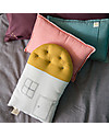 Camomile London Tall House Cushion, Aqua/Golden, 24 x 38 cm - The perfect gift idea! Cushions