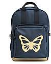 Caramel & Cie Blue Butterfly Large Backpack - GRS Recycled Polyester - Elementary and Middle School Backpack
