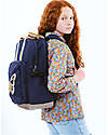 Caramel & Cie Blue Butterfly Large Backpack - GRS Recycled Polyester - Elementary and Middle School Backpack