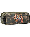 Caramel & Cie Double Pencil Case - The Tiger King - GRS Certified Recycled Polyester Pencil Cases