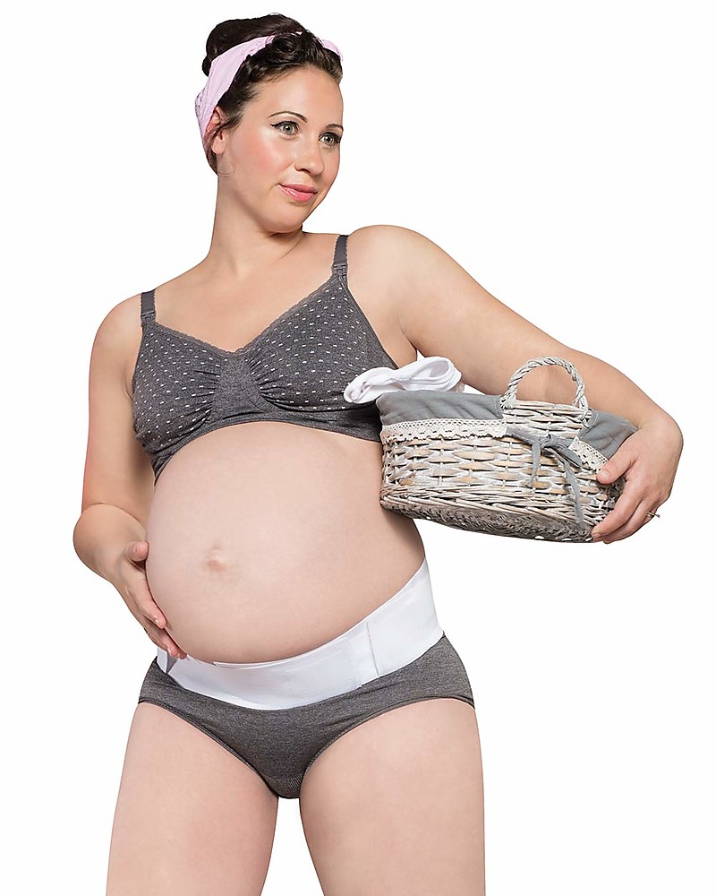 Carriwell Pregnancy Support Belt - White - helps alleviate lower-back pain!  woman