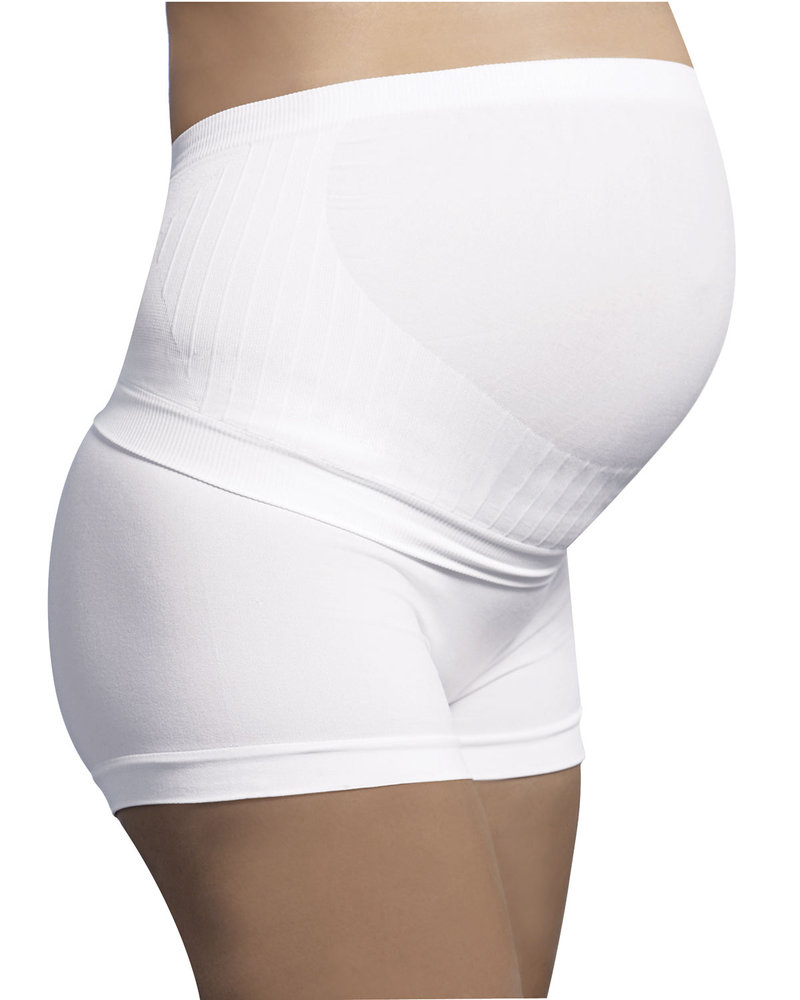 Carriwell Seamless Maternity Support Band - White (relieves backache) woman