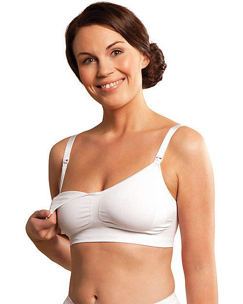 Carriwell Seamless Nursing Bra - White - Total Contact with the Baby Nursing Bras