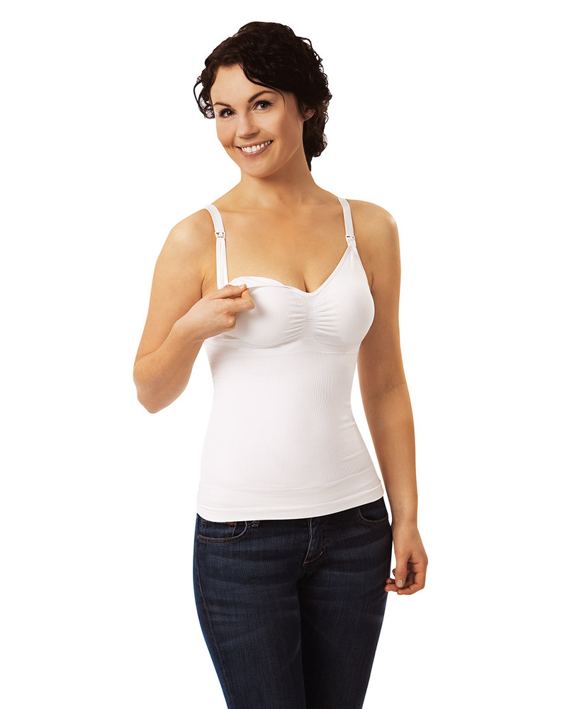 Carriwell Seamless Nursing Control Cami - White (2 in 1 bra and