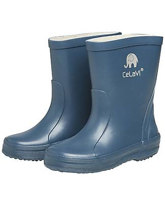CeLaVi Basic Rain Boots - Ice Blue - 100% Natural Rubber Wellies