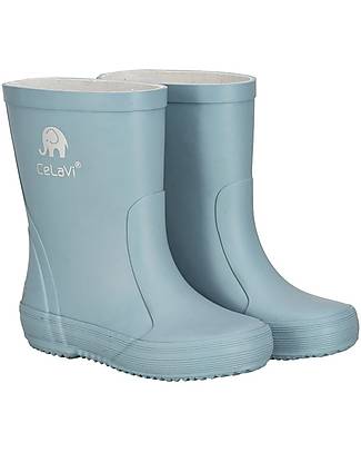 CeLaVi Basic Rain Boots - Smoke Blue - 100% Natural Rubber Wellies