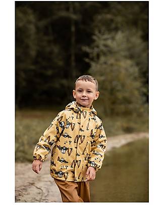 Celavi Rain Jacket with Hood - Rubber - 100% Recycled PU Waterproof