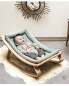 Charlie Crane Baby Rocker LEVO - Beech, Aruba Blue - Timeless and Eco-Friendly Design! Bouncers