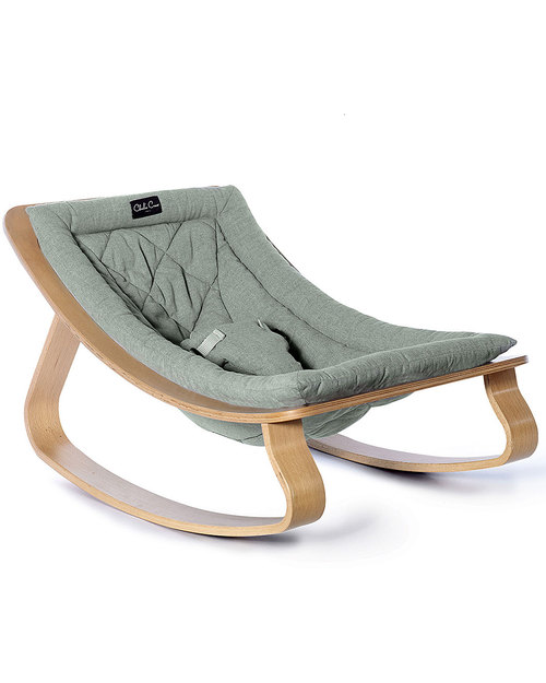 Charlie Crane Baby Rocker LEVO - Beech, Aruba Blue - Timeless and Eco-Friendly Design! Bouncers