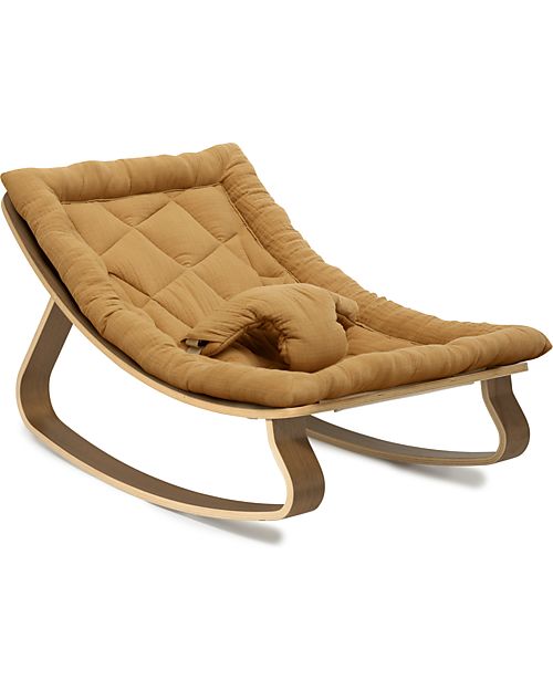 Charlie Crane Baby Rocker Levo - Beech - Camel - 100% Organic Cotton! Bouncers