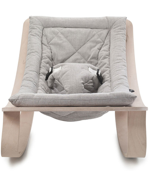 Charlie Crane Baby Rocker LEVO - Beech, Sweet Grey -Timeless