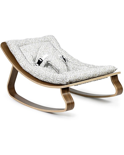 Charlie Crane Baby Rocker LEVO - Walnut, Rabbit -Timeless and Eco-Friendly Design! Bouncers