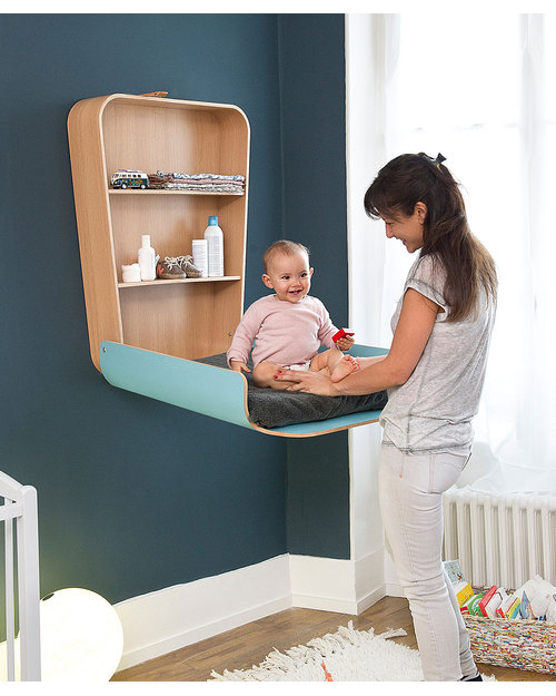 Charlie Crane Changing Table NOGA - Aruba Blue Changing Tables