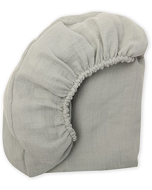 Charlie Crane Fitted Sheet 68x40 cm - for Kuko/Kumi Cot - Farrow - 100% Organic Cotton Cradle Bed Linen