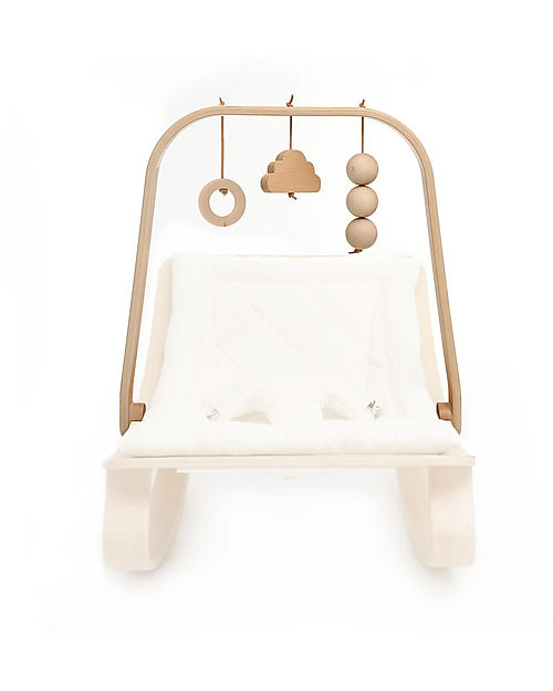 Charlie Crane Levo Bouncer Learning Arch - Beech Wood - 3 Games! Mobiles