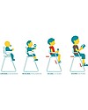 Charlie Crane Tibu Flexible High Chair, Aruba Blue - From 6 months to 8 years old children! High Chairs