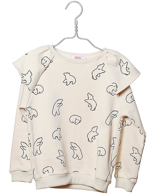 Cherry Papaya Sweatshirt with Double Sleeves, Bears - 100% organic cotton Sweatshirts