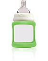 Cherub Baby Colour Change Glass Baby Bottle Wide Neck 150 ml, Green - Anti-colic, 0-3 months teat Baby Bottles Accessories