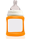 Cherub Baby Colour Change Glass Baby Bottle Wide Neck 150 ml, Orange - Anti-colic, 0-3 months teat Baby Bottles Accessories