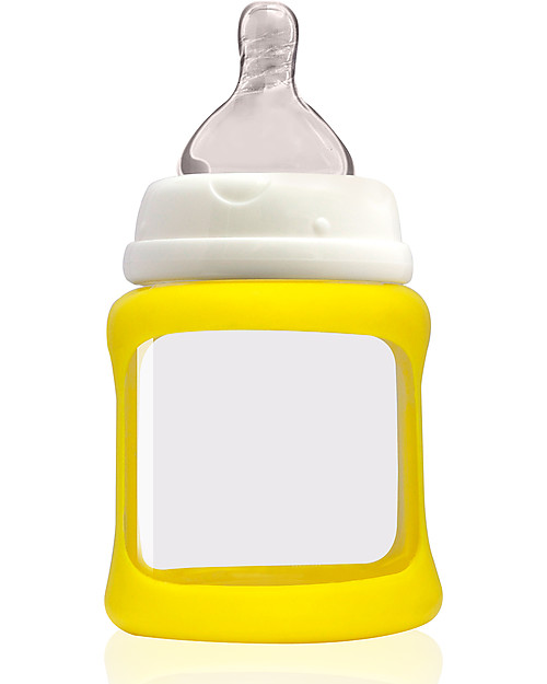 Cherub Baby Colour Change Glass Baby Bottle Wide Neck 150 ml, Yellow ...