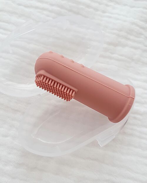 Chewies&more Baby Toothbrush - Food Grade Silicone - Powder Toothbrush