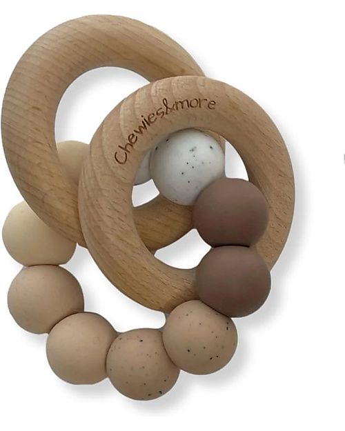 Chewies&more Ombre Teether with Rattle - Brown Teethers