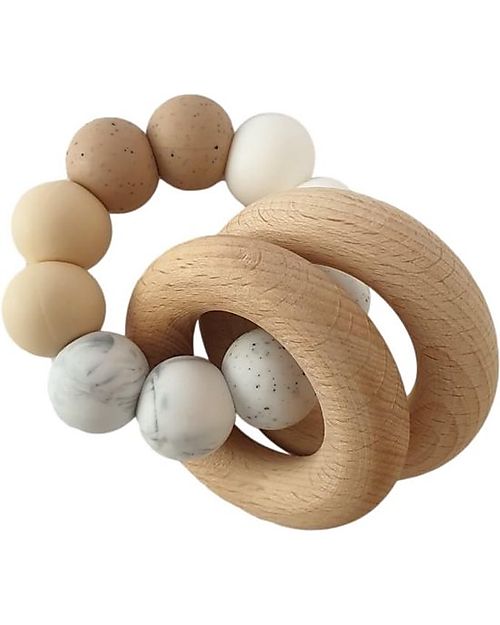 Chewies&more Ombre Teether with Rattle - Natural Teethers