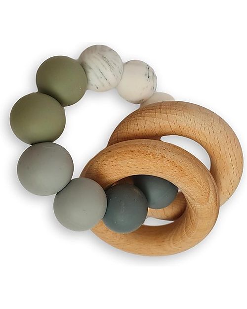 Chewies&more Ombre Teether with Rattle - Sage Teethers