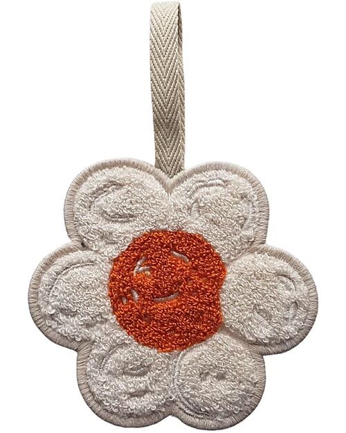 Chewies&more Pacifier Cloth - Flower - White - Cotton Pacifier Chains