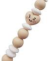 Chewies&more Silicone Pacifier Clip - Teether - Beige - Sweet Heart Collection Pacifier Chains