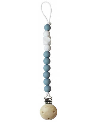 Chewies&more Silicone Pacifier Clip - Teether - Dusty blue Dummies & Soothers